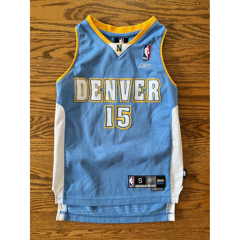 VTG Reebok Denver Nuggets Carmelo Anthony 15 Jersey Kids Small NBA Basketball